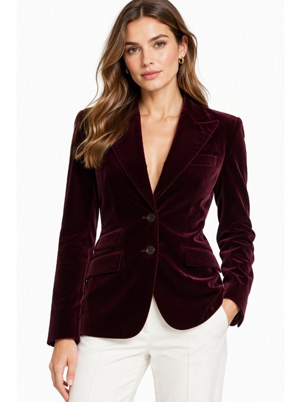 Polo Ralph Lauren Cotton Velvet Blazer in Dark Burgundy Jacket 4 $598